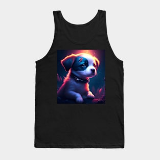 Puppy in Space Tank Top